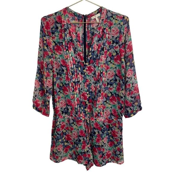 Joie Pants - Joie Amara C Romper Floral Silk Size Small